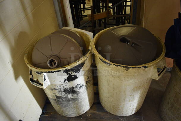 10 Blue Patio Umbrellas and 2 Trash Cans of Umbrella Bases. 87". 10 Times Your Bid! (basement) - Image 4 of 5