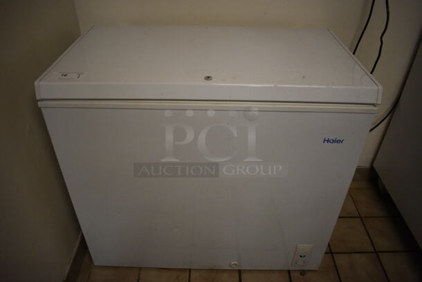 Haier Model HF71CL53NW Metal Chest Freezer. 115 Volts, 1 Phase. 37x21x33. Tested and Working! (kitchen) - Image 1 of 8