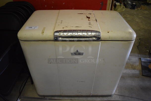 Kelvinator Metal Chest Freezer. BUYER MUST REMOVE. 39x22x36. (basement) - Image 1 of 6