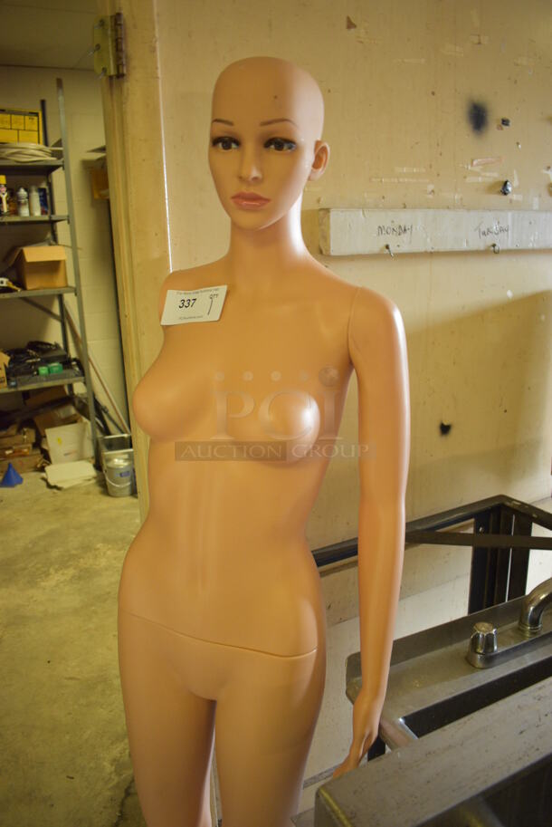 White Female Mannequin. Missing Arm. 68". (basement) - Image 2 of 4