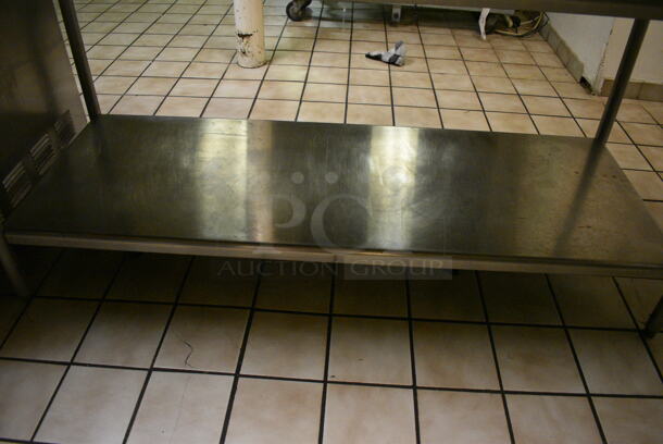 Stainless Steel Commercial Table w/ Cecilware Heat Strip, Back Splash, Can Opener in Mount, Dual Over Shelf and Under Shelf. Does Not Come w/ Contents. BUYER MUST REMOVE. 72x30x61. (kitchen) - Image 9 of 10
