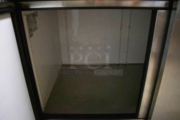 True Model TWT-67 Stainless Steel Commercial 2 Door Work Top Cooler on Commercial Casters. Does Not Come w/ Over Shelf. 115 Volts, 1 Phase. 67.5x32x39. Tested and Working! (kitchen) - Image 4 of 5