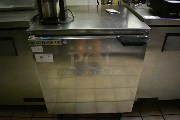 Beverage Air Model UCF27A-24 Stainless Steel Commercial Single Door Undercounter Freezer on Commercial Casters. 115 Volts, 1 Phase. 27x30.5x34.5. Tested and Working! (kitchen) - Image 1 of 7