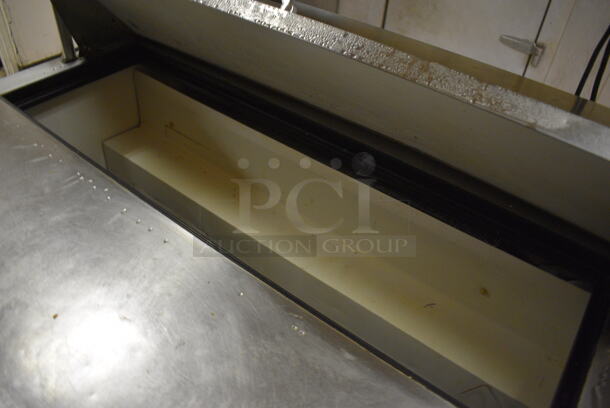 True Model TSSU-48-12 Stainless Steel Commercial Sandwich Salad Prep Table Bain Marie Mega Top. Does Not Come w/ Over Shelf. 115 Volts, 1 Phase. 48x30x44. Tested and Working But Unit Doesn't Consistently Stay In Safe Temperature Range. (kitchen) - Image 5 of 10