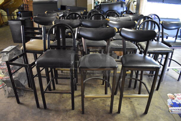 ALL ONE MONEY! Lot of 29 Various Bar Height Chairs. BUYER MUST REMOVE. Includes 18x18x44. (basement)
