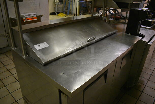 True Model TSSU-48-12 Stainless Steel Commercial Sandwich Salad Prep Table Bain Marie Mega Top. Does Not Come w/ Over Shelf. 115 Volts, 1 Phase. 48x30x44. Tested and Working But Unit Doesn't Consistently Stay In Safe Temperature Range. (kitchen) - Image 10 of 10