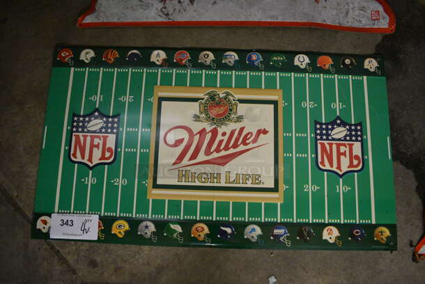 4 Various Metal Signs; 3 Budweiser and 1 Miller. Includes 30x29. 4 Times Your Bid! (basement) - Image 3 of 5
