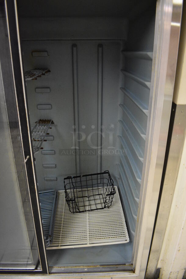 Delfield Model GM 4757 Stainless Steel Commercial 2 Door Reach In Cooler Merchandiser. 115 Volts, 1 Phase. 51x33x80. Tested and Working! (kitchen) - Image 6 of 8