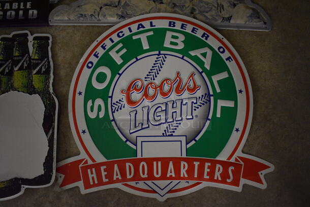 4 Various Metal Signs; Ronrico, Busch Light, Coors Light and Molson. Includes 22x19. 4 Times Your Bid! (basement) - Image 2 of 5