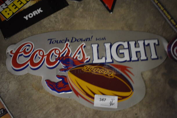 4 Various Metal Signs; Coors, Mich, Coors Light and Old Milwaukee. Includes 31x15. 4 Times Your Bid! (basement) - Image 3 of 5