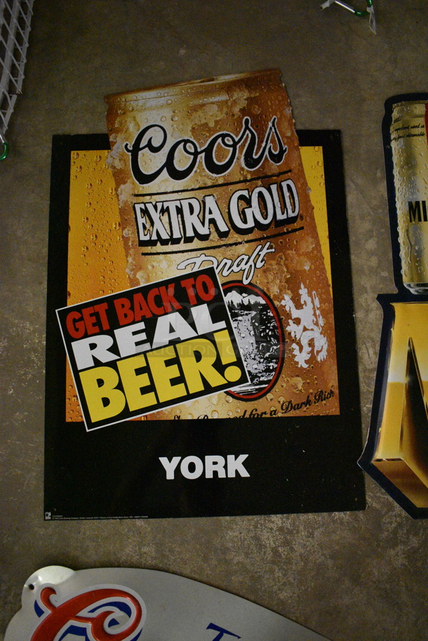 4 Various Metal Signs; Coors, Mich, Coors Light and Old Milwaukee. Includes 31x15. 4 Times Your Bid! (basement) - Image 5 of 5