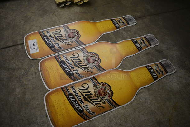 3 Metal Miller Signs. 8.5x30. 3 Times Your Bid! (basement) - Image 2 of 3