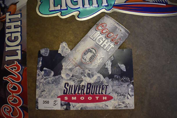 3 Various Metal Coors Light Signs. Includes 30x15. 3 Times Your Bid! (basement) - Image 4 of 4