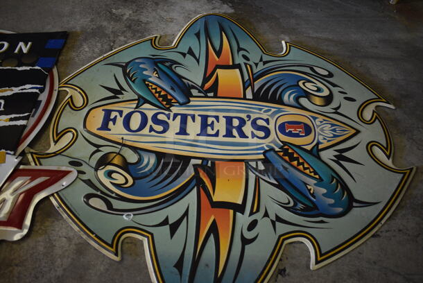 5 Various Metal Signs; Bud Light, Fosters, Molson, Coors Light, Jagermeister. Includes 35x29. 5 Times Your Bid! (basement) - Image 5 of 5