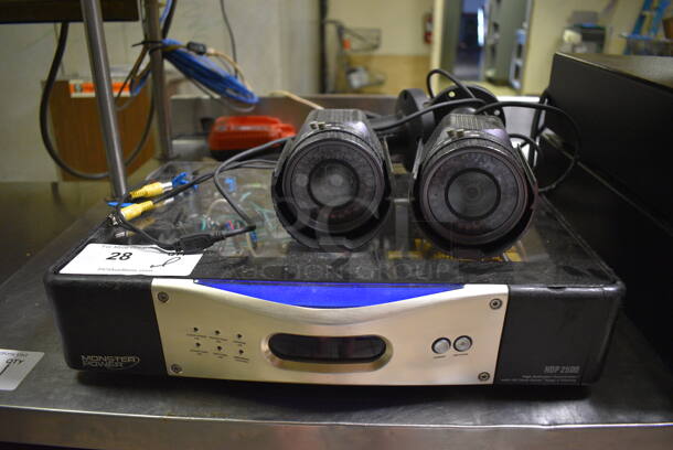 Monster Power HDP-2500 High Definition PowerCenter and 2 Day and Night DSP Color Cameras. 17x12x4. (kitchen) - Image 1 of 7