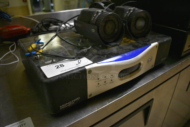 Monster Power HDP-2500 High Definition PowerCenter and 2 Day and Night DSP Color Cameras. 17x12x4. (kitchen) - Image 3 of 7