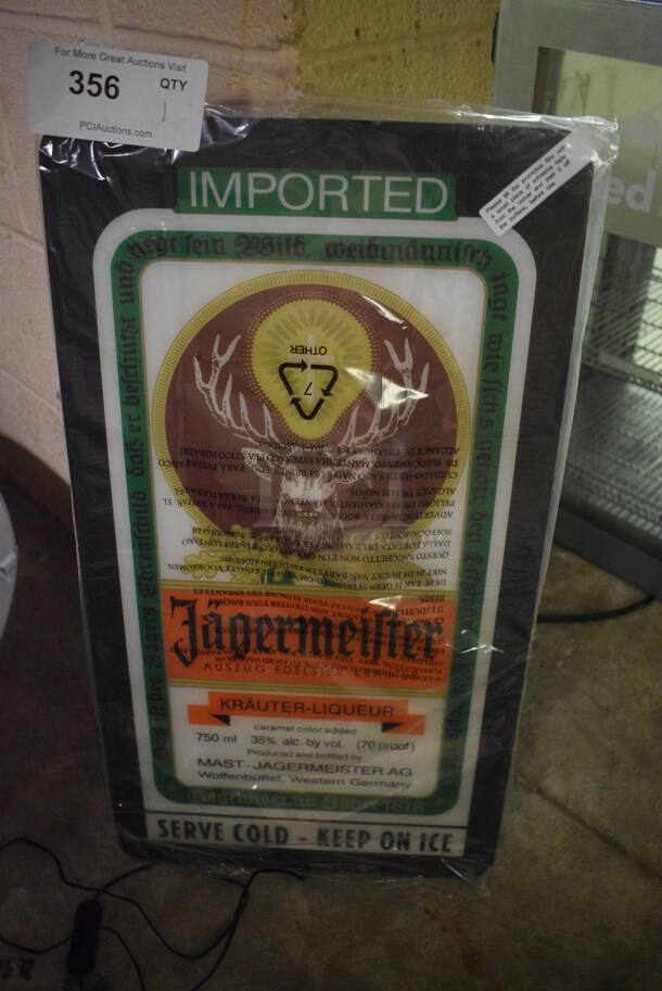 Jagermeister Light Up Sign. 13x1x24. Tested and Working! (basement) - Image 4 of 4