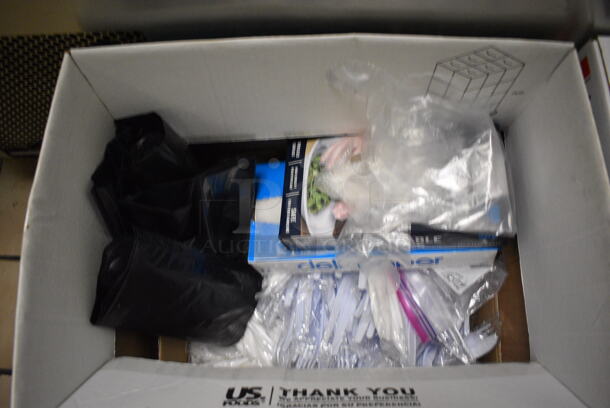 ALL ONE MONEY! Lot of Various Paper Products Including Straws, Bags, Pepper and Plastic Wrap. (kitchen) - Image 2 of 9