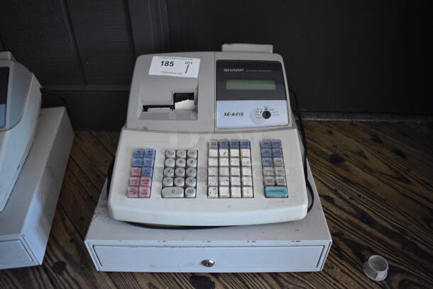 Sharp Model XE-A41S Countertop Electronic Cash Register. 16.5x17x11. (vestibule)