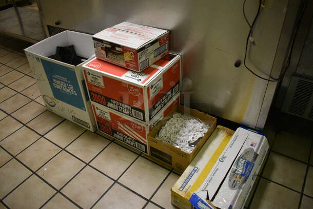 ALL ONE MONEY! Lot of Various Paper Products Including Straws, Bags, Pepper and Plastic Wrap. (kitchen) - Image 9 of 9