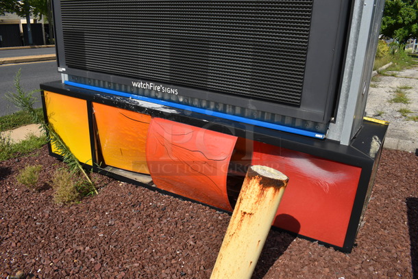 Fat Daddy's Metal Outdoor Light Up Sign. Most LED Message Center Light Bulbs Are Burnt Out. BUYER MUST REMOVE. 118x32x120. (outside) - Image 7 of 8