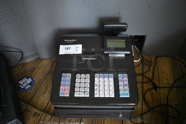 Sharp Model XE-A207 Countertop Electronic Cash Register. 13.5x15x12. (vestibule)
