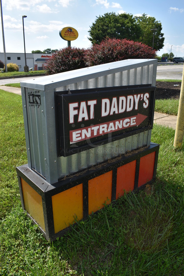 American Sign Company Fat Daddy's Metal Outdoor Sign. BUYER MUST REMOVE. 40x14x40. (outside) - Image 2 of 7
