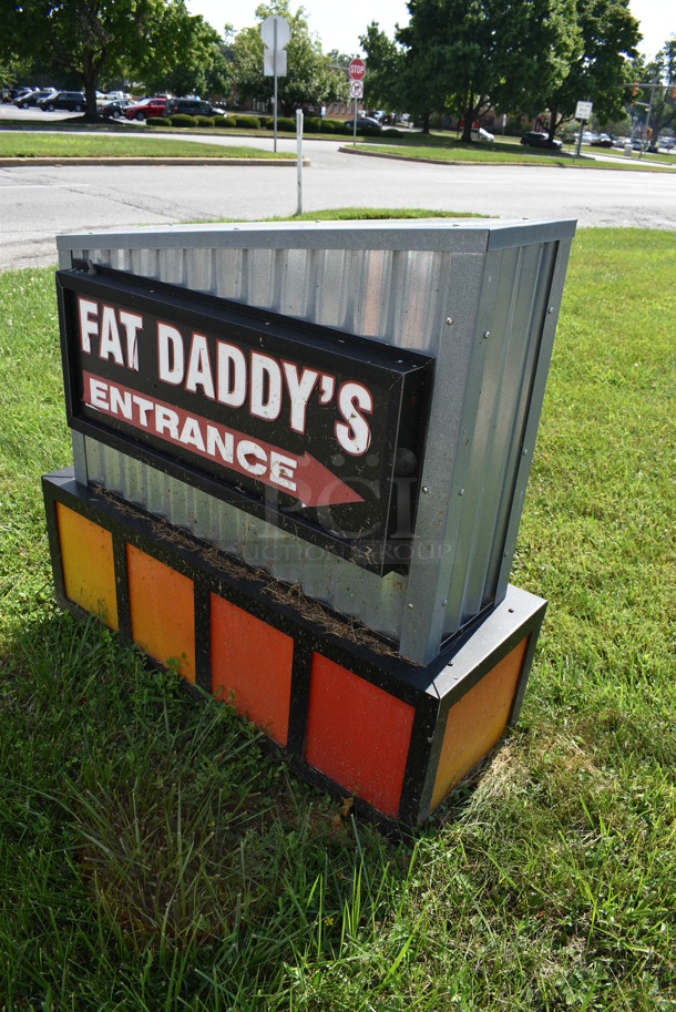American Sign Company Fat Daddy's Metal Outdoor Sign. BUYER MUST REMOVE. 40x14x40. (outside) - Image 3 of 7
