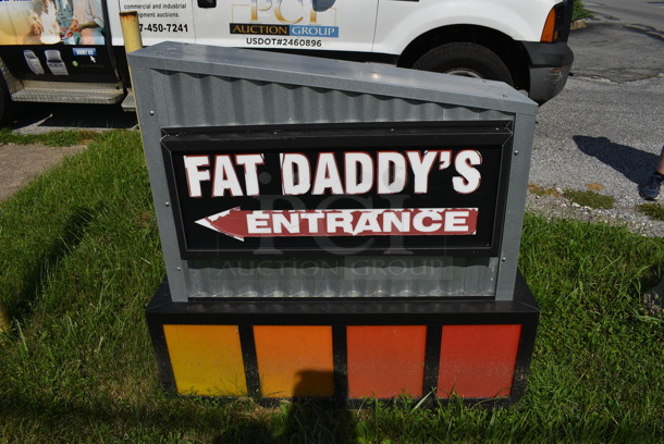 American Sign Company Fat Daddy's Metal Outdoor Sign. BUYER MUST REMOVE. 40x14x40. (outside) - Image 5 of 7