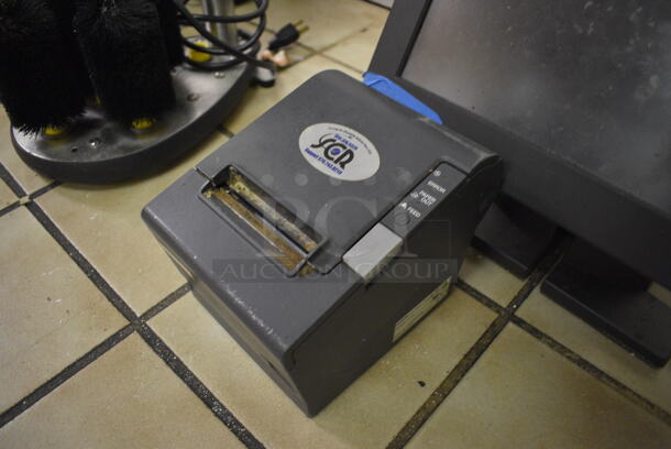 ALL ONE MONEY! Lot of NCR 15" POS Monitor and Epson Model M129H Receipt Printer. (kitchen) - Image 3 of 7