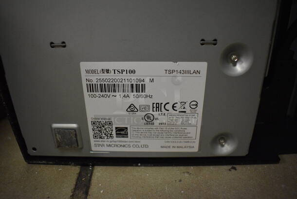 2 Receipt Printers. Star Micronics Model TSP100 and Bixolon Model SRP-275A. 6.5x9x6, 5.5x7.5x5. 2 Times Your Bid! (kitchen)  - Image 5 of 6