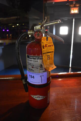 Amerex Dry Chemical Fire Extinguisher. 4x6x15. (upstairs)