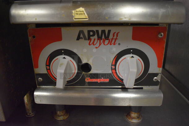 Champion Stainless Steel Commercial Countertop Natural Gas Powered 2 Burner Range. Item Was in Working Condition on Last Day of Business. 12x25x14. (kitchen) - Image 3 of 6