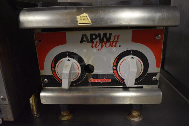 Champion Stainless Steel Commercial Countertop Natural Gas Powered 2 Burner Range. Item Was in Working Condition on Last Day of Business. 12x25x14. (kitchen) - Image 5 of 6