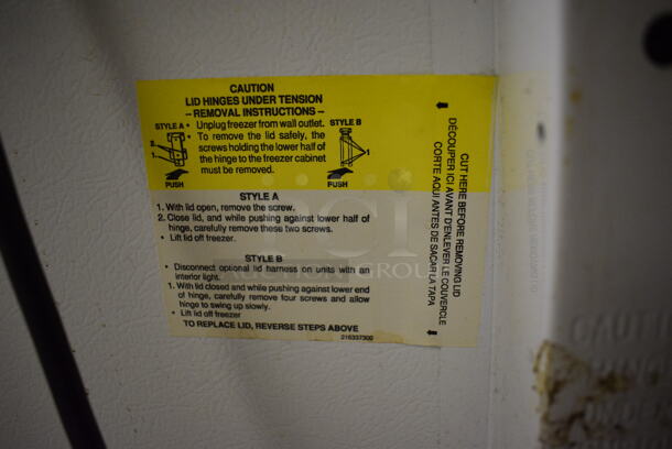 Frigidaire Chest Freezer. 73x28x35. Tested and Working! (kitchen) - Image 7 of 7