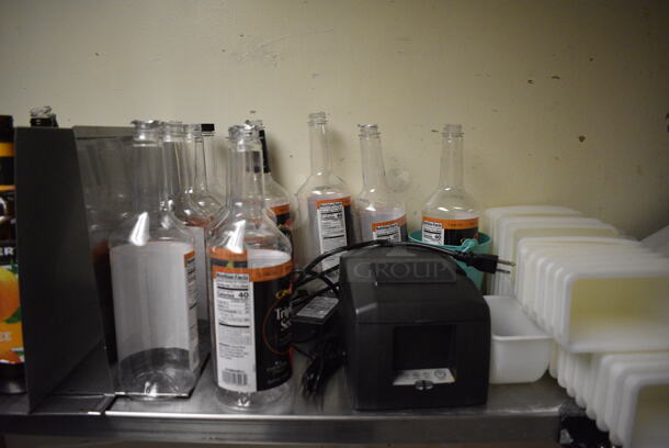 2 Metro Metal Wall Mount Shelves w/ Contents Including Bottles and Bar Topping Inserts. BUYER MUST REMOVE. 42x14x7.5. 2 Times Your Bid! (dishwasher area) - Image 3 of 9