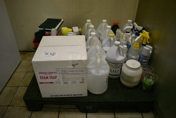 ALL ONE MONEY! Pallet Lot of Various Cleaning Products! (dishwasher area)