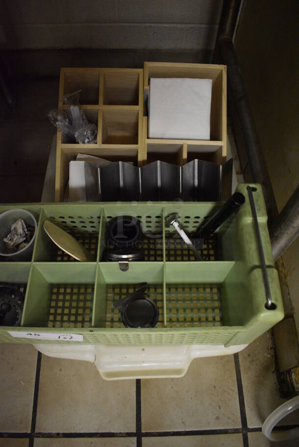 ALL ONE MONEY! Lot of Poly Bus Bin, Silverware Caddy and 2 Napkin/Straw Holders. (dishwasher area) - Image 5 of 5