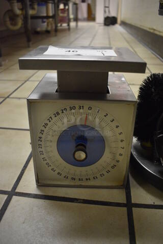 Edlund Metal Countertop Food Portioning Scale. 6.5x6.5x9. (dishwasher area)