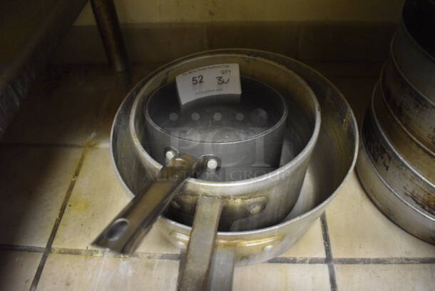 3 Various Metal Sauce Pans. Includes 22x12x6. 3 Times Your Bid! (dishwasher area) - Image 2 of 3