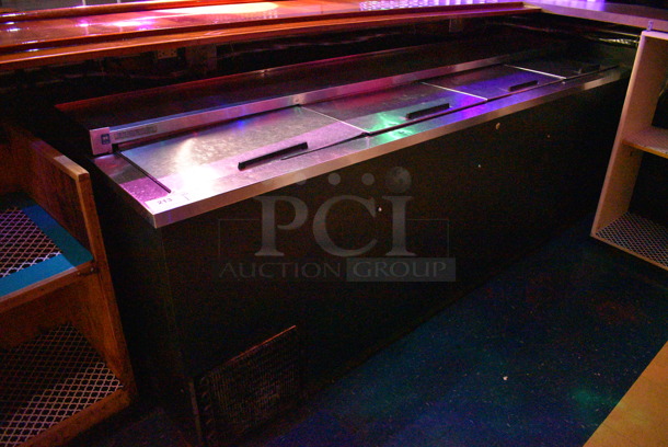 Beverage Air Model DW94 Stainless Steel Commercial Back Bar Bottle Cooler w/ 4 Sliding Lids and 2 Speedwells. BUYER MUST REMOVE. 115 Volts, 1 Phase. 95x32x34. Tested and Working! (upstairs) - Image 8 of 8