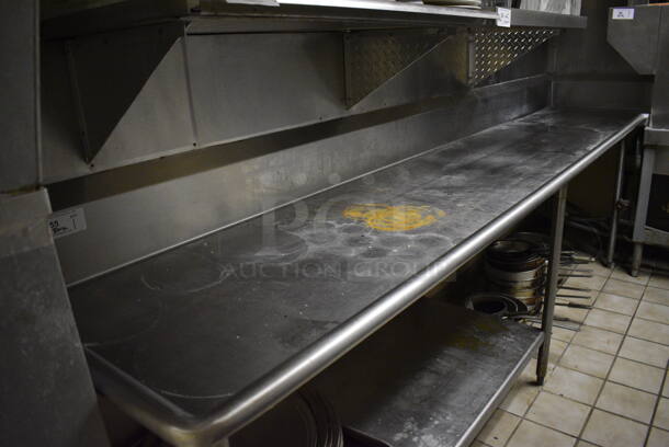 Stainless Steel Commercial Left Side Clean Side Dishwasher Table w/ Under Shelf. Goes GREAT w/ Lots 56 and 57! BUYER MUST REMOVE. 145x31x45. (dishwasher area) - Image 2 of 5