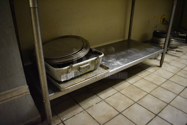 Stainless Steel Commercial Left Side Clean Side Dishwasher Table w/ Under Shelf. Goes GREAT w/ Lots 56 and 57! BUYER MUST REMOVE. 145x31x45. (dishwasher area) - Image 3 of 5