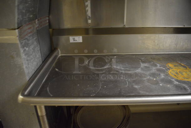Stainless Steel Commercial Left Side Clean Side Dishwasher Table w/ Under Shelf. Goes GREAT w/ Lots 56 and 57! BUYER MUST REMOVE. 145x31x45. (dishwasher area) - Image 4 of 5