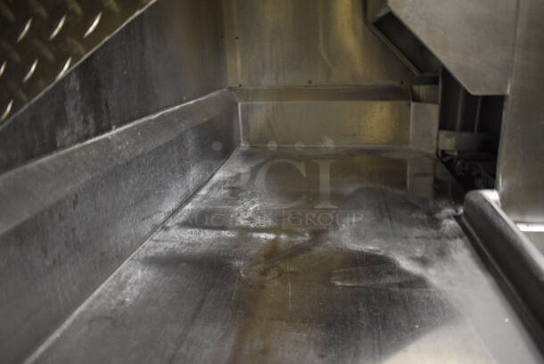 Stainless Steel Commercial Left Side Clean Side Dishwasher Table w/ Under Shelf. Goes GREAT w/ Lots 56 and 57! BUYER MUST REMOVE. 145x31x45. (dishwasher area) - Image 5 of 5