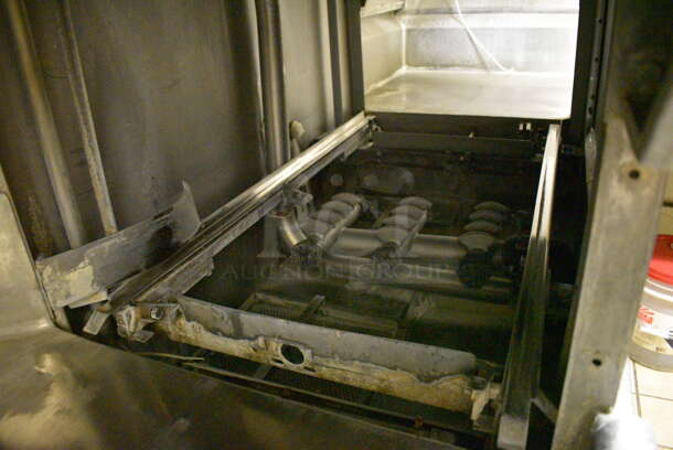 Hobart Stainless Steel Commercial Conveyor Dishwasher w/ Hood. Includes 208/240 Volts. Goes GREAT w/ Lots 55 and 57! BUYER MUST REMOVE. 64x30x84. (dishwasher area) - Image 9 of 12