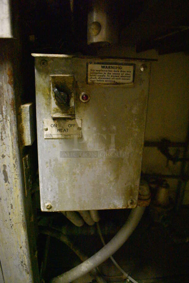 Hobart Stainless Steel Commercial Conveyor Dishwasher w/ Hood. Includes 208/240 Volts. Goes GREAT w/ Lots 55 and 57! BUYER MUST REMOVE. 64x30x84. (dishwasher area) - Image 10 of 12