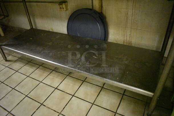 Stainless Steel Commercial Right Side Dirty Side Dishwasher Table w/ Sink Basin, Spray Nozzle, Under Shelf and Over Shelf. Goes GREAT w/ Lots 55 and 56! BUYER MUST REMOVE. 215x31x64. (dishwasher area) - Image 5 of 9