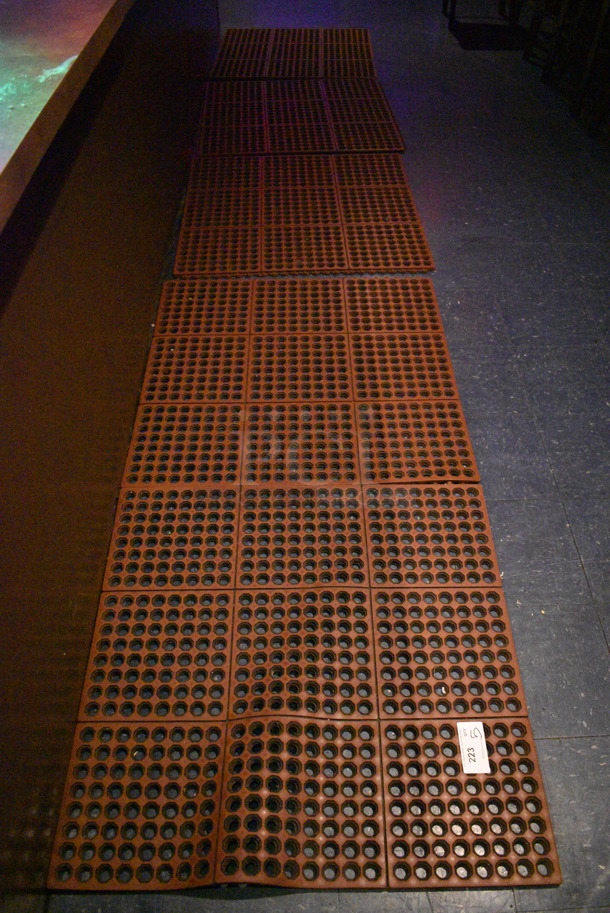5 Orange Anti Fatigue Floor Mats. 36x36. 5 Times Your Bid! (upstairs) - Image 1 of 3