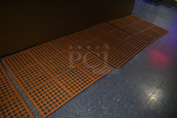 5 Orange Anti Fatigue Floor Mats. 36x36. 5 Times Your Bid! (upstairs) - Image 3 of 3
